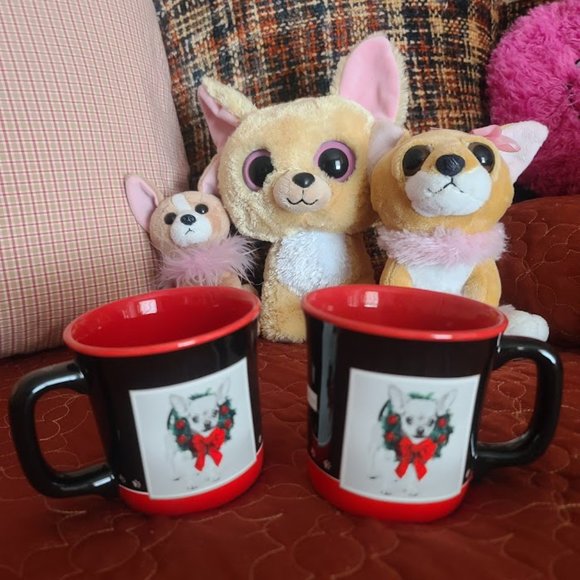 Two Christmas Chihuahua Mugs - Picture 2 of 4